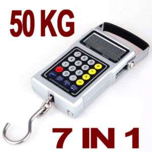 Digital 50kg x 20g 7in1 luggage Hanging Fish Hook Scale  