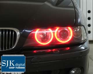 BMW E39 E53 E60 E66 E87 Angel Eyes im Xenon Look ROT  