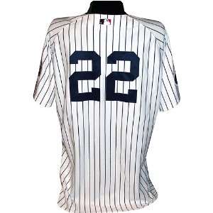 Xavier Nady #22 2008 Yankees Game Issued Home Pinstripe Jersey w All 