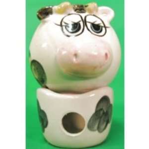    Ceramic Chubby Cow Potpourri Pot Case Pack 24