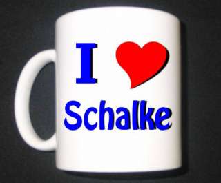   mit Druck I Love Tasse für Schalke Fans  I Love Schalke   