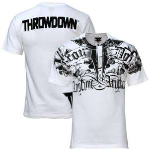 Throwdown White Anvil Scroll T shirt 