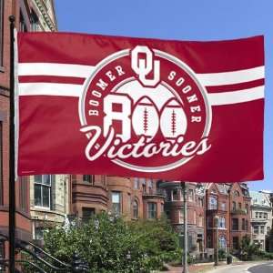  NCAA Oklahoma Sooners Crimson 800 Wins 3 x 5 Flag 