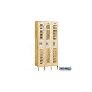  Vented Locker Single Tier 3 Wide 6 Feet High 18 Inches 