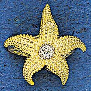 Mark Edwards 14K Gold Large Starfish Nautical Pendant  