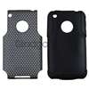 HYBRID BLACK SOFT / Grey Mesh Hard Case+Privacy LCD Protector For 