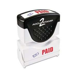  Accustamp2 Shutter Stamp with Microban, Red/Blue, PAID, 1 