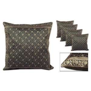    Silk cushion covers, Rich Scenery (set of 4)