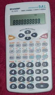 Sharp EL 531 V Business Scientific Calculator D.A.L.  