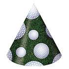 Golf Sports Party GOLFER CHILD SIZE CONE FAVOR HATS