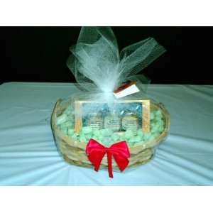   Eco Friendly   House Warming Gift Basket   With Purple Gift Bow Home