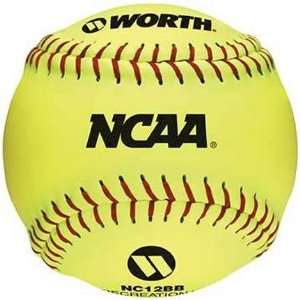    NCAA Recreational Softballs from Worth   1 Dozen
