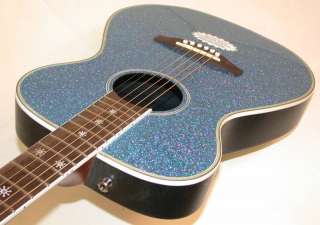 DAISY ROCK Pixie Acoustic Blue Sparkle Guitar Package  