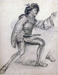 Franz GRÄSSEL (1861 1948), Landsknecht, Zeichnung, 1879  