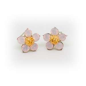   Original Austrian Swarovski Crystal Flower Earrings 