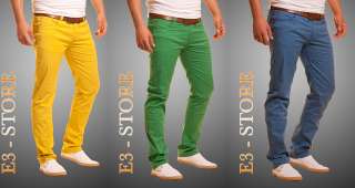 Designer Herren Chino Hose Jeans Chinohose Weiß,Schwarz,Gelb,Grün 