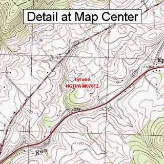  Topographic Quadrangle Map   Tyrone, Pennsylvania (Folded/Waterproof