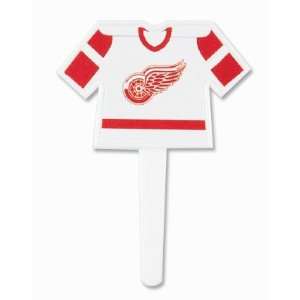    Detroit Red Wings Jersey Cupcake Picks   12ct