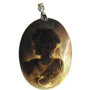  Bead Collection 41353 Shell Hand Carved Pendant, 30 by 