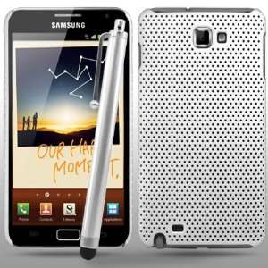  White Hard Mesh Case For Samsung Galaxy Note i9220 
