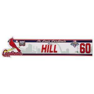  St. Louis Cardinals Steve Hill 2010 Locker Nameplate 
