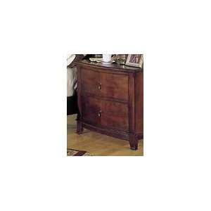   Avalon 2 Drawer Nightstand with Bow Front Furniture & Decor