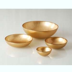  Recycled Glass Bowls (Gold)