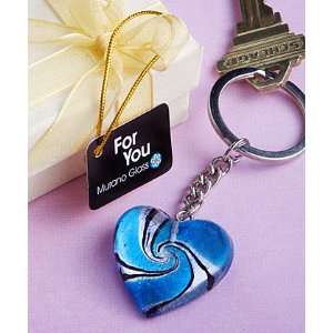Murano Glass Collection heart design keychains