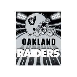 Oakland Raiders Light Weight Fleece NFL Blanket (Shadow Series) (50x60 