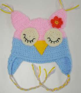 New Custom Crochet Knit Owl Photo Baby Hat Cap Any Size  