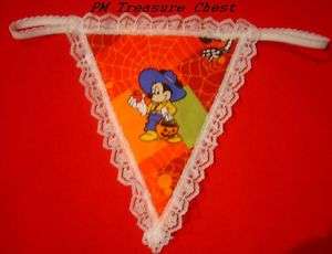 Womens MICKEY MOUSE G String Thong Halloween Costume  