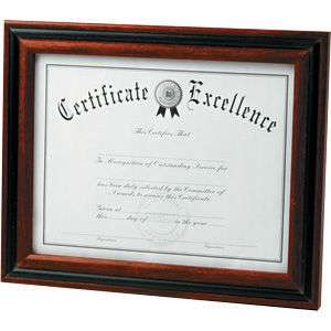 Document Diploma Certificate Rosewood Frame 8 1/2 x 11  