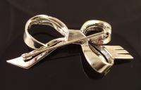 STERLING SILVER MARCASITE BOW PIN $84.00 NEW  
