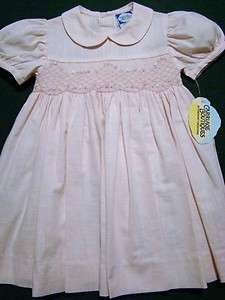 CARRIAGE BOUTIQUES 12M SMOCKED PINK DRESS~NWTS~EASTER  