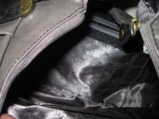   Chocolate New York 55414 Ruffle Lazer Cut Gray Hobo bag handbag  