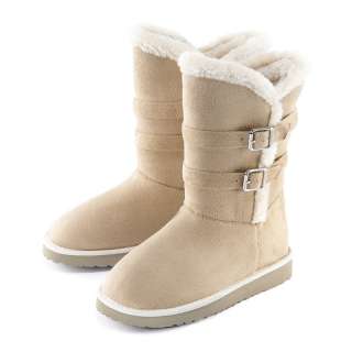   fashion trend womens ladies Plush Strapped 8 Inch Snow Boots 4 colors