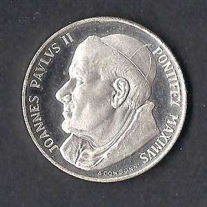 Rara Medalla de Plata de Juan Pablo II   San Francisco  