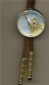Gold/Silver Bolo Tie, George Washington Dollar Reverse 2007  