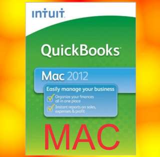 Quickbooks 2012 for MAC Brand New Full Version  Boxed 