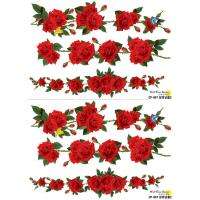 WALL STICKERS Mural Red Climbing rose 22.5x27.5 CP047  