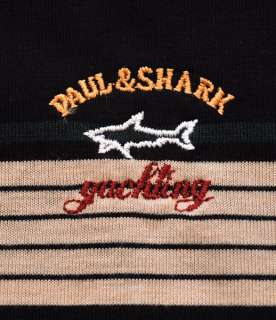 PAUL & SHARK YACHTING SHIRT ~ XXL POLO STYLE STRIPES logo FREE US 