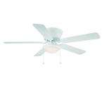 hugger 52 in white ceiling fan use this low profile hampton