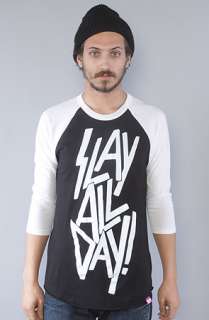 Creep Street The Slay All Day Raglan in Black White  Karmaloop 