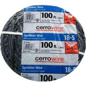  100 ft. Black 18/5 Sprinkler Wire 240 1005C 