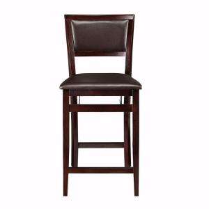 Home Decorators Collection Brown Faux Leather Foldable Counter Stool 