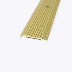 MD Building Products Satin Brass Fluted 36 in. x 1 1/4 in. Seam Binder