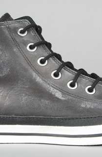 Converse The Chuck Taylor Leather Hi Sneaker in Black Grey  Karmaloop 