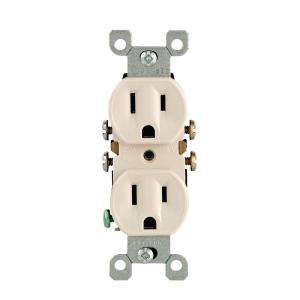 Leviton 15 Amp Self Grounding Duplex Power Outlet R56 05320 00T at The 
