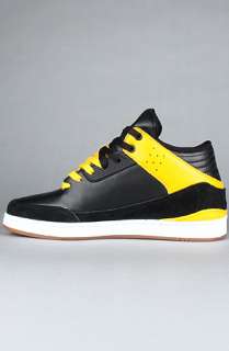 Diamond Supply Co. The Marquise Sneaker in Black and Yellow Leather 