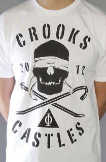 Crooks and Castles The Knight Tee in White  Karmaloop   Global 